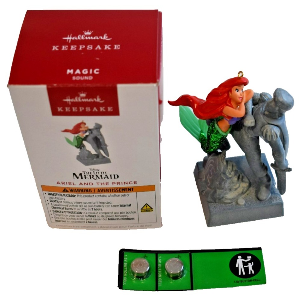 Hallmark Keepsake "Ariel & The Prince - Little Mermaid" 2025 Sound Ornament NEW